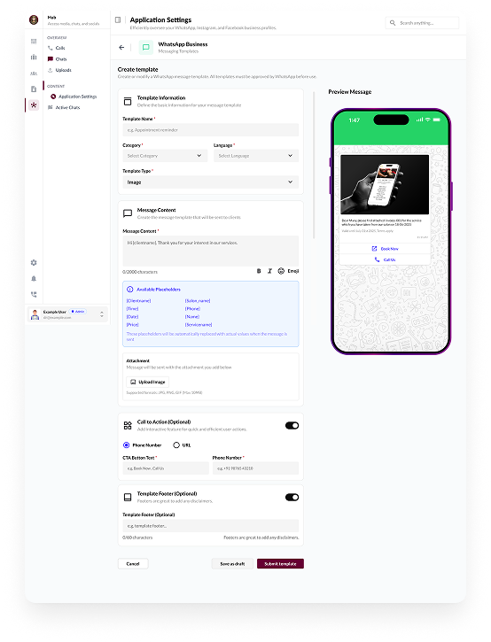 WhatsApp Templates - Never wonder what to send — we’ve got you covered. Let Cleomitra suggest the best message or offer template for the moment.